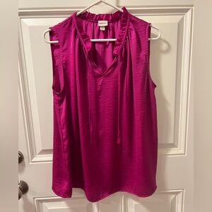 Merona Pink Tie Front Relaxed Blouse